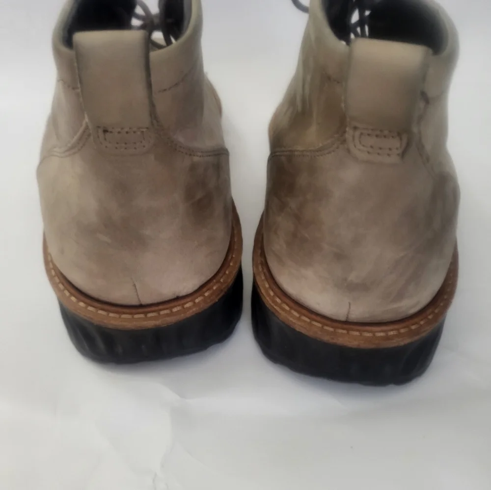 Ecco S.T.1 Hybrid Goretex men's ankle boots tan leather size 12-12.5